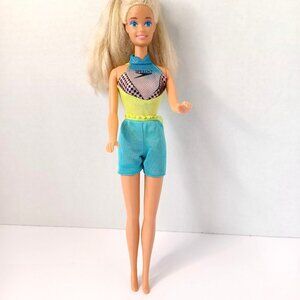 Snap N Play Barbie 1991 Vintage with dolphin and accessories